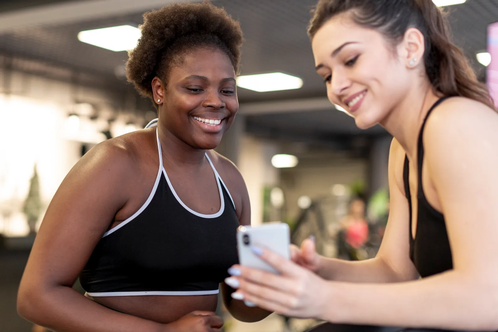 Woman reviewing her wellness patterns